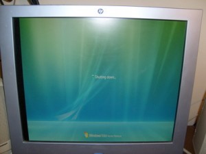 PC screen showing Vista booting up