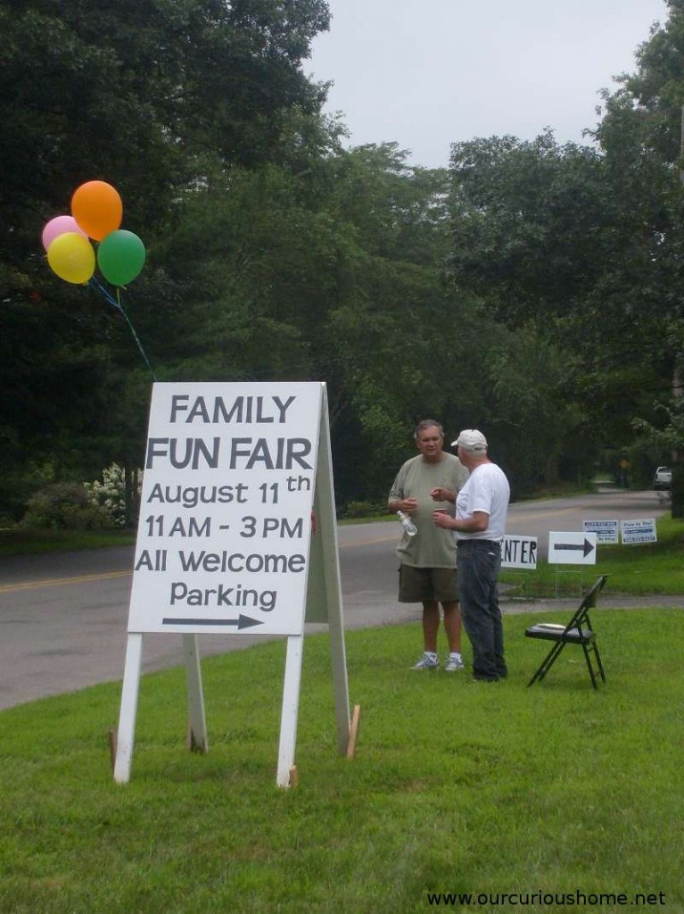 Rehoboth Baptist Church Family Fun Fair Sign at the front of the church