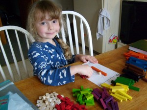 K organized the Cuisenart rods by color