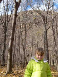 K infront of the cliff face