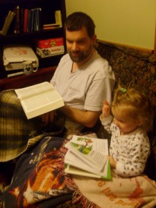 reading the Bible with Daddy