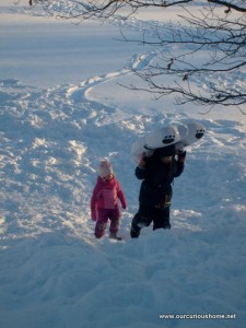 M and K sledding