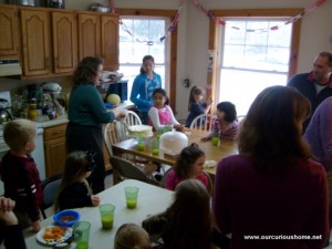 Me prepping the cake