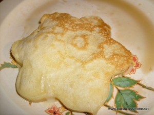 the flower pancake unmolded