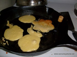 baking the pancakes