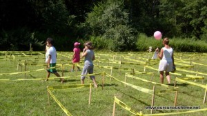 People Walking Through the 2013 Maze