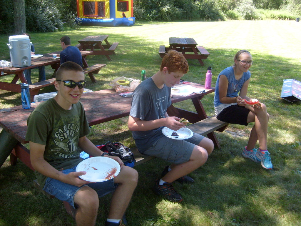 D., T., & A. having a well earned break.