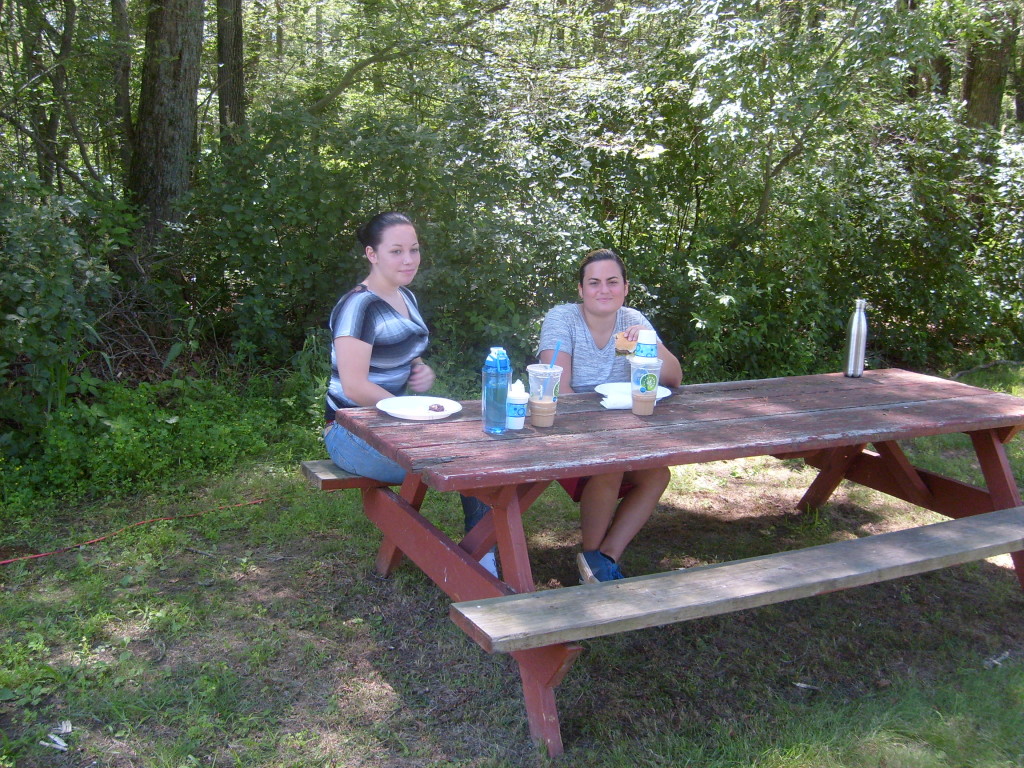 N. & B. Relax in the shade during lunch