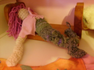 K's crocheted mermaid