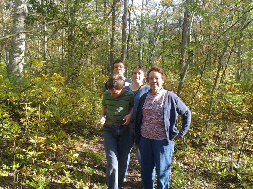 M, B, M and my Mom on a trail