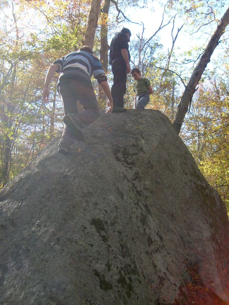 Ben, Dan and M on top of the rock