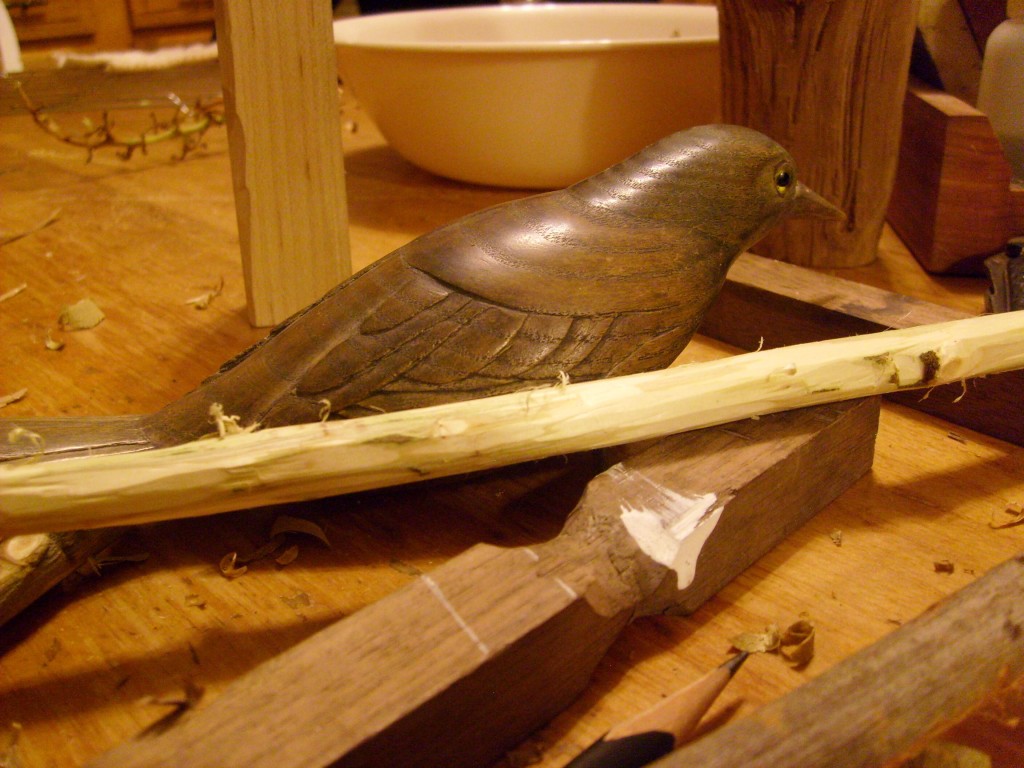 The ash wood grackle his daughter used to play with during church