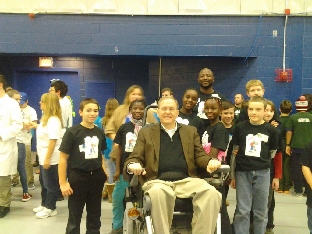 M's Lego team with RI Senator James Langevin