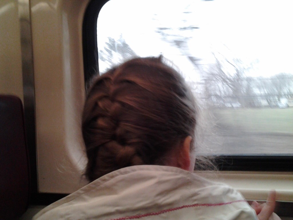 K on the train ride to Boston