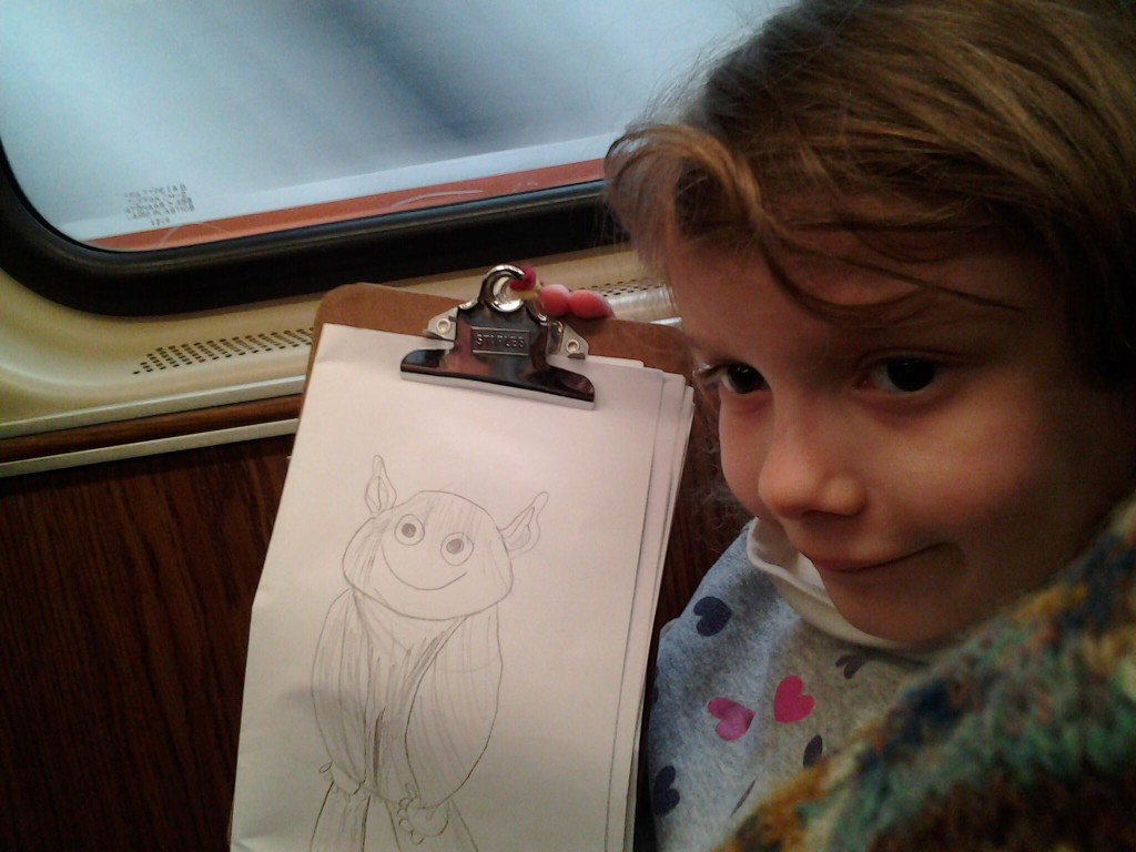 Drawing on the train-ride home