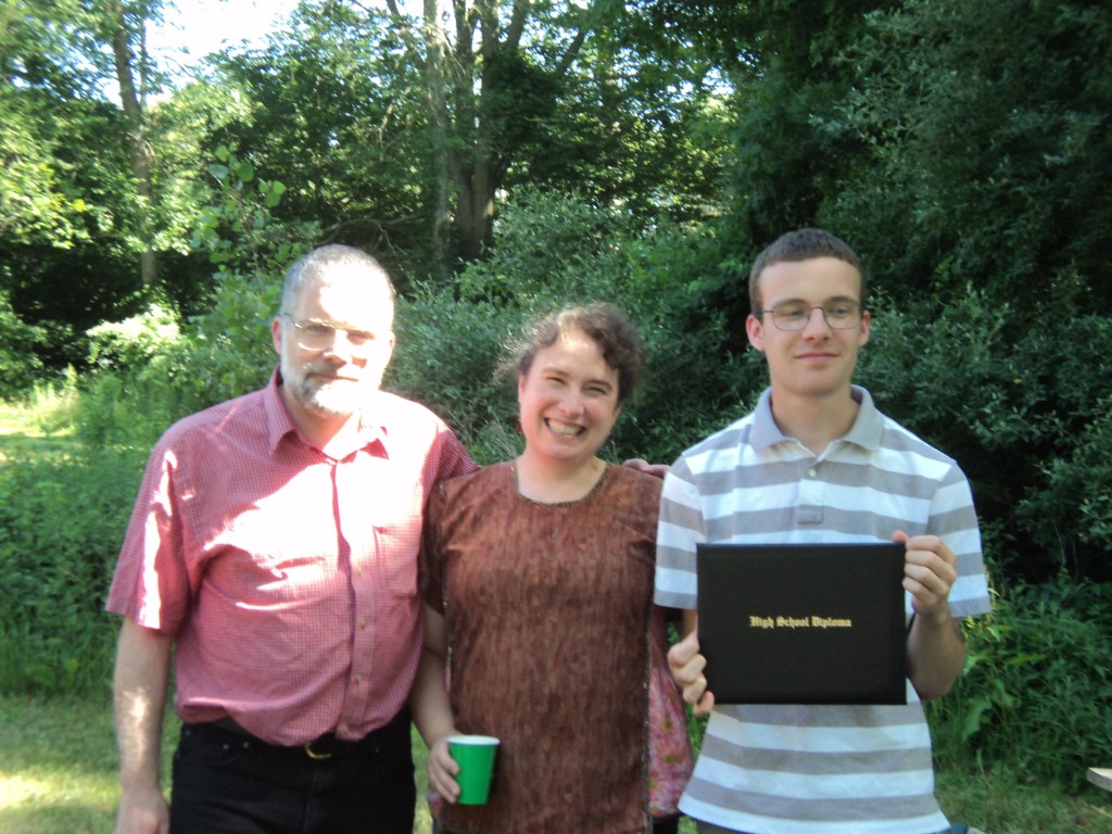 Dan, Chris and Ben with the Diploma