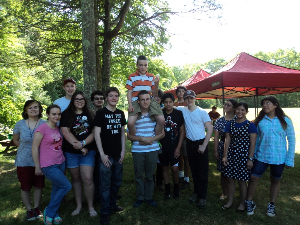 Ben's friends at the graduation picnic