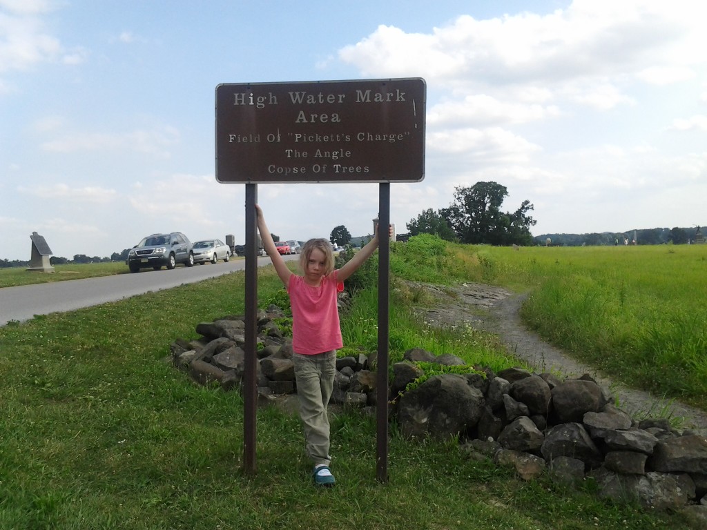 K under the sign for the high water mark of the Confederacy