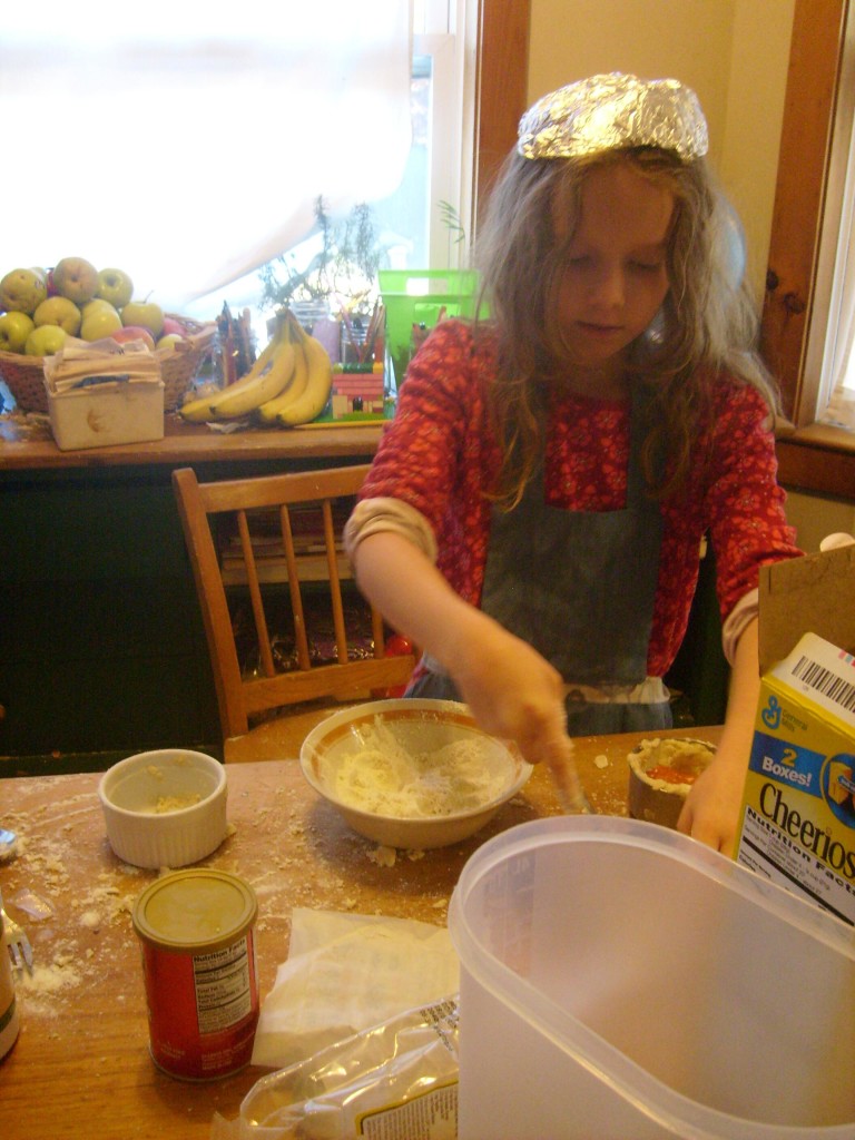 no one will read K's mind while she does baking experiments - she's wearing a tin hat.