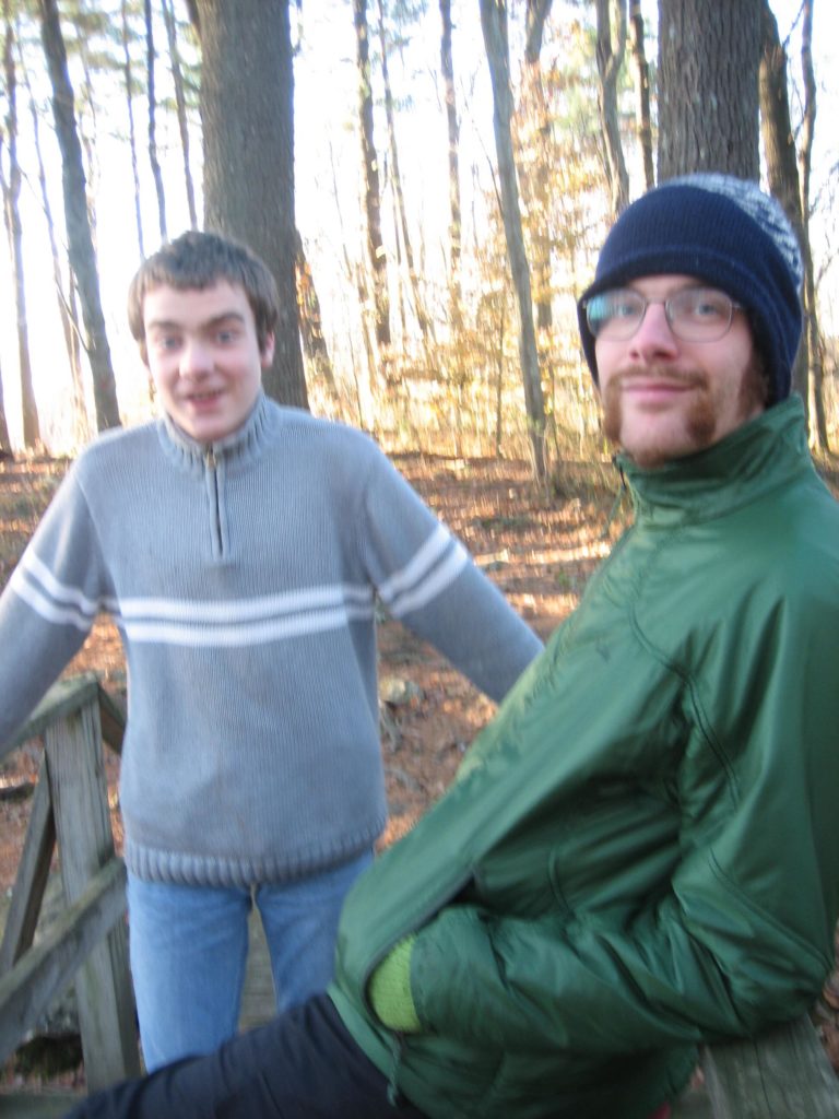 Matt and Ben on the bridge