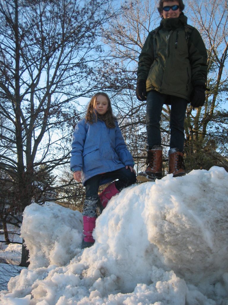 Matt and K on another snow pile