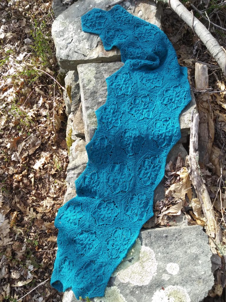 The Sempervivum Shawl, soon to be available on Knotions.com for FREE