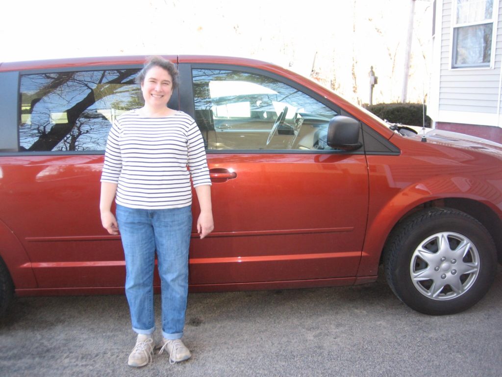 Our new to us Dodge Grand Caravan. Yes, it's orange.