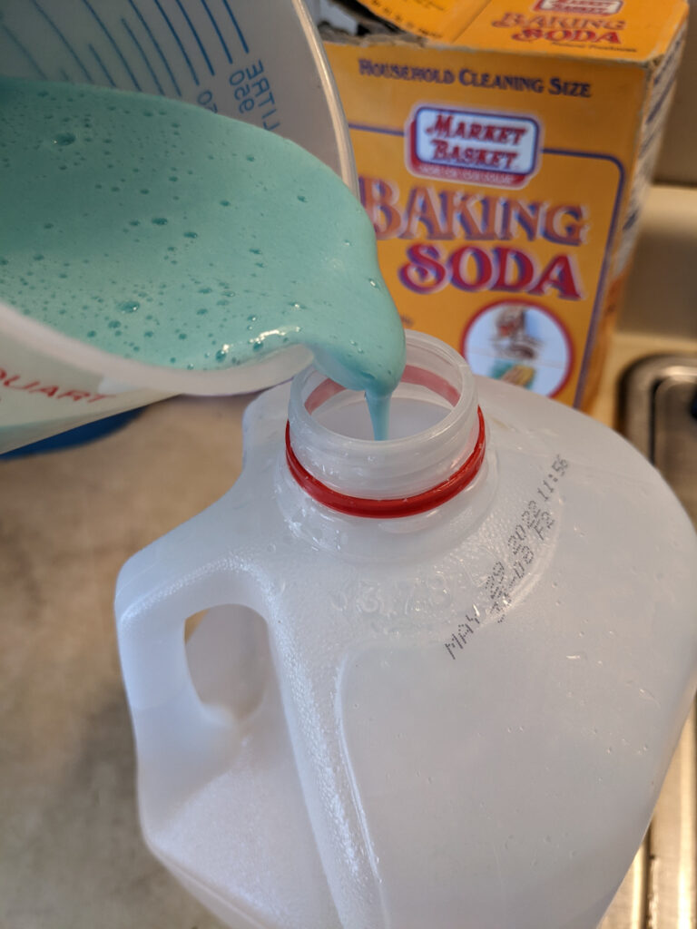 Adding bubble mix to water